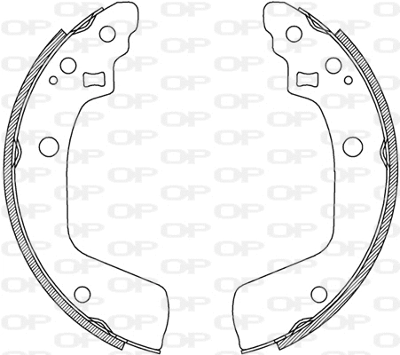 Jeu de mâchoires de frein OPEN PARTS BSA2246.00