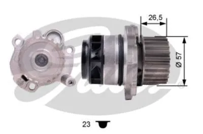 Pompe à eau, refroidissement du moteur GATES-BR WP0089