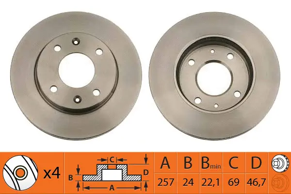 Disque de frein SB BR11116T