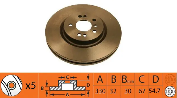 Disque de frein SB BR31129T