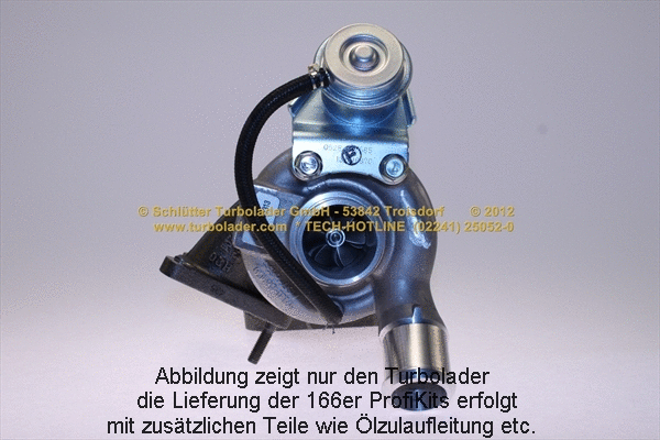 Turbocompresseur, suralimentation SCHLÜTTER TURBOLADER 166-00045EOL