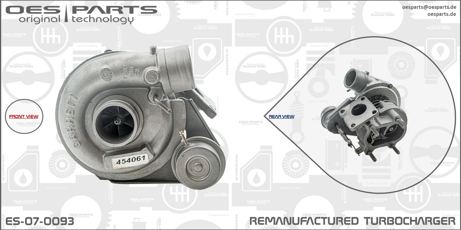 Turbocompresseur, suralimentation OES PARTS ES-07-0093