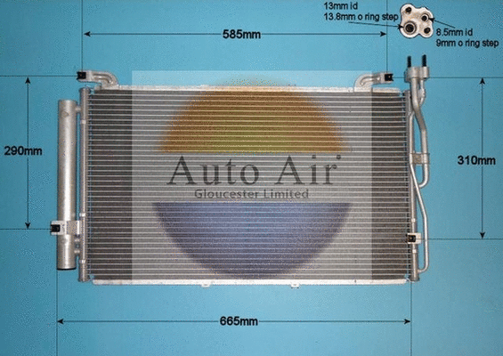 Condenseur, climatisation AUTO AIR GLOUCESTER 16-9812