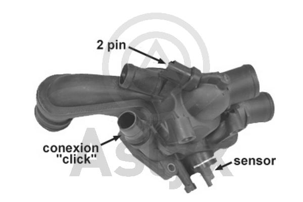 Thermostat, liquide de refroidissement Aslyx AS-503969