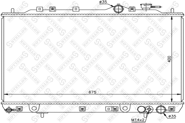 Radiateur, refroidissement du moteur STELLOX 10-26525-SX