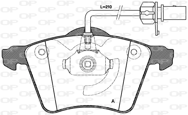Kit de plaquettes de frein, frein à disque OPEN PARTS BPA0721.02