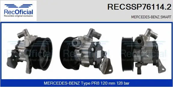 Pompe hydraulique, direction RECOFICIAL RECSSP76114.2