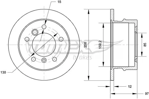 Disque de frein TOMEX Brakes TX 70-90