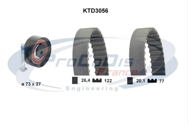 Kit de courroie crantée PROCODIS FRANCE KTD3056