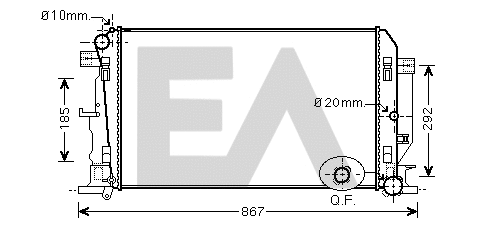 Radiateur, refroidissement du moteur EACLIMA 31R77060