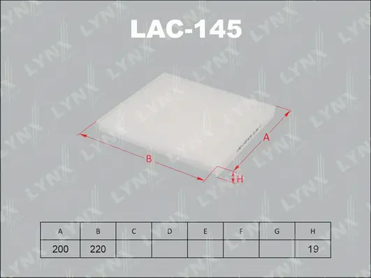 Filtre, air de l'habitacle LYNXAUTO LAC-145
