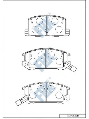 Kit de plaquettes de frein, frein à disque FBK FD2099M