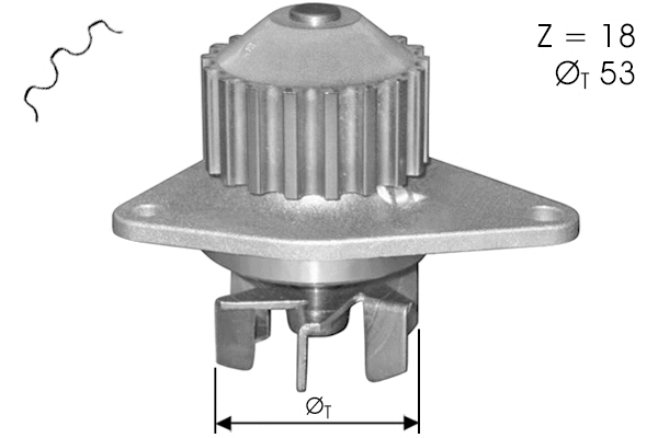 Pompe à eau, refroidissement du moteur FERRON TOP12600006