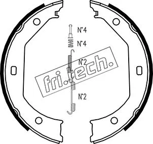 Jeu de mâchoires de frein, frein de stationnement fri.tech. 1019.027K