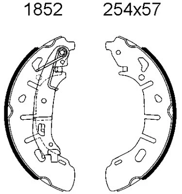 Jeu de mâchoires de frein ANDEL A1852