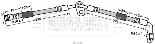 Flexible de frein BORG & BECK BBH7643