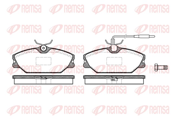 Kit de plaquettes de frein, frein à disque REMSA 0208.12