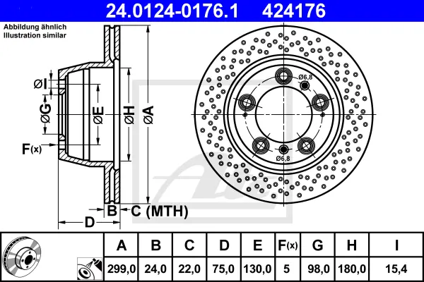Disque de frein ATE-APAC 24.0124-0176.1