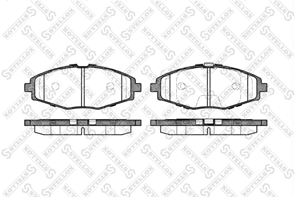 Kit de plaquettes de frein, frein à disque STELLOX 707 000B-SX