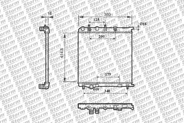 Radiateur, refroidissement du moteur STORM QUALITY PARTS 21206