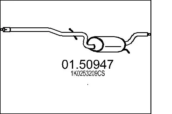 Silencieux central MTS 01.50947
