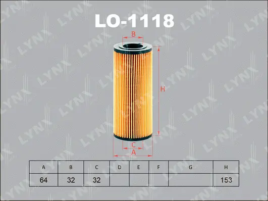 Filtre à huile LYNXAUTO LO-1118