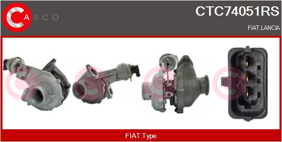 Turbocompresseur, suralimentation CASCO CTC74051RS
