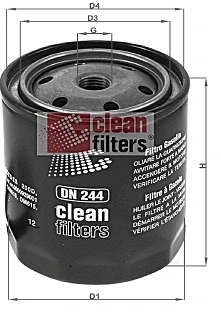 Filtre à carburant CLEAN FILTERS DN 244