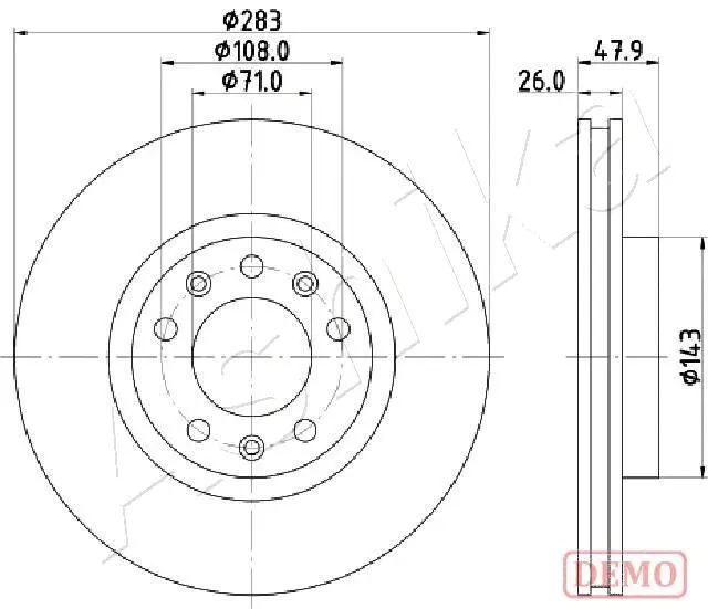 Disque de frein ASHIKA 60-00-0637C