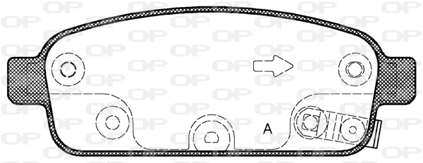 Kit de plaquettes de frein, frein à disque OPEN PARTS BPA1432.02