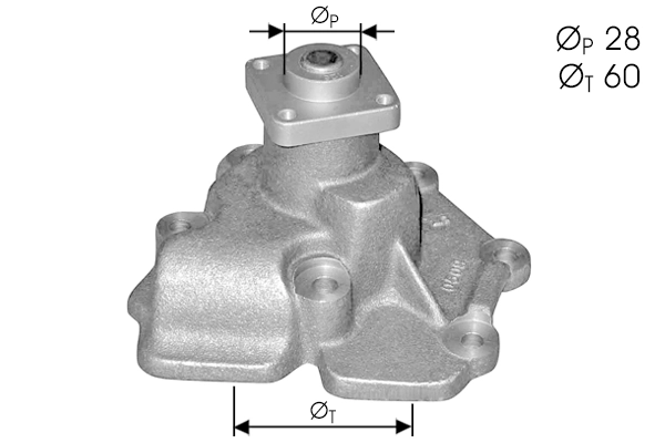 Pompe à eau, refroidissement du moteur TECDRIVE TPAE0084