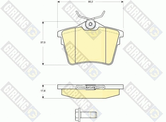 Kit de freins, frein à disques GIRLING 6411451