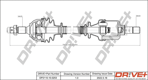 Arbre de transmission Dr!ve+ DP2110.10.0253