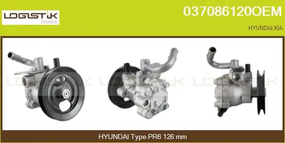 Pompe hydraulique, direction LGK 037086120OEM