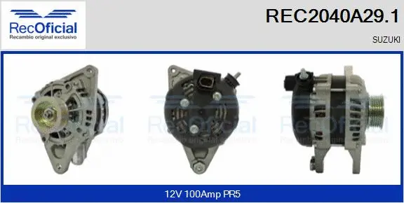 Alternateur RECOFICIAL REC2040A29.1