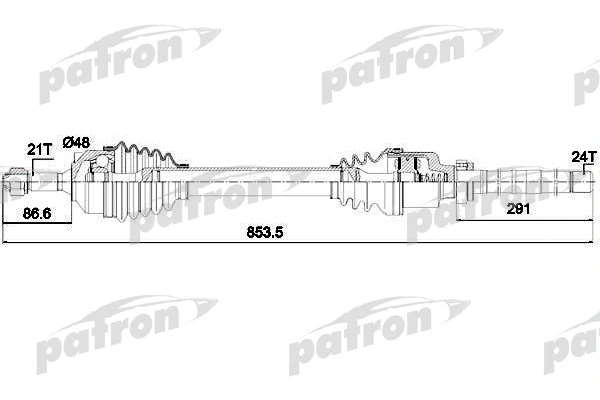 Arbre de transmission PATRON PDS0130