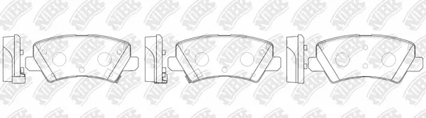 Kit de plaquettes de frein, frein à disque NiBK PN0768