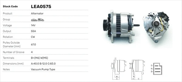 Alternateur LUSA LEA0575