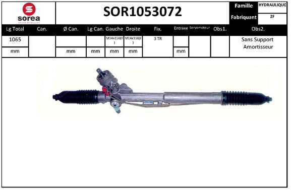 Crémaillère de direction EAI SOR1053072