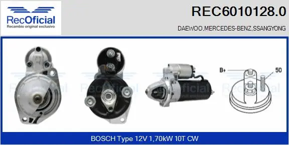 Démarreur RECOFICIAL REC6010128.0