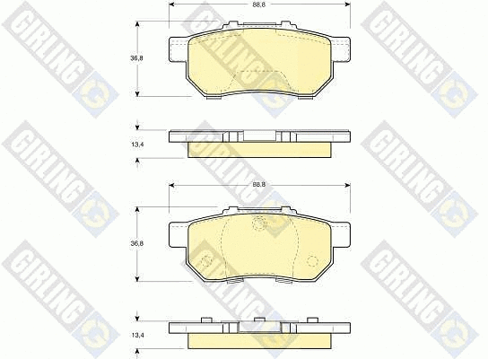 Kit de plaquettes de frein, frein à disque GIRLING 6131139