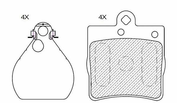 Kit de plaquettes de frein, frein à disque KLAXCAR FRANCE 24463z