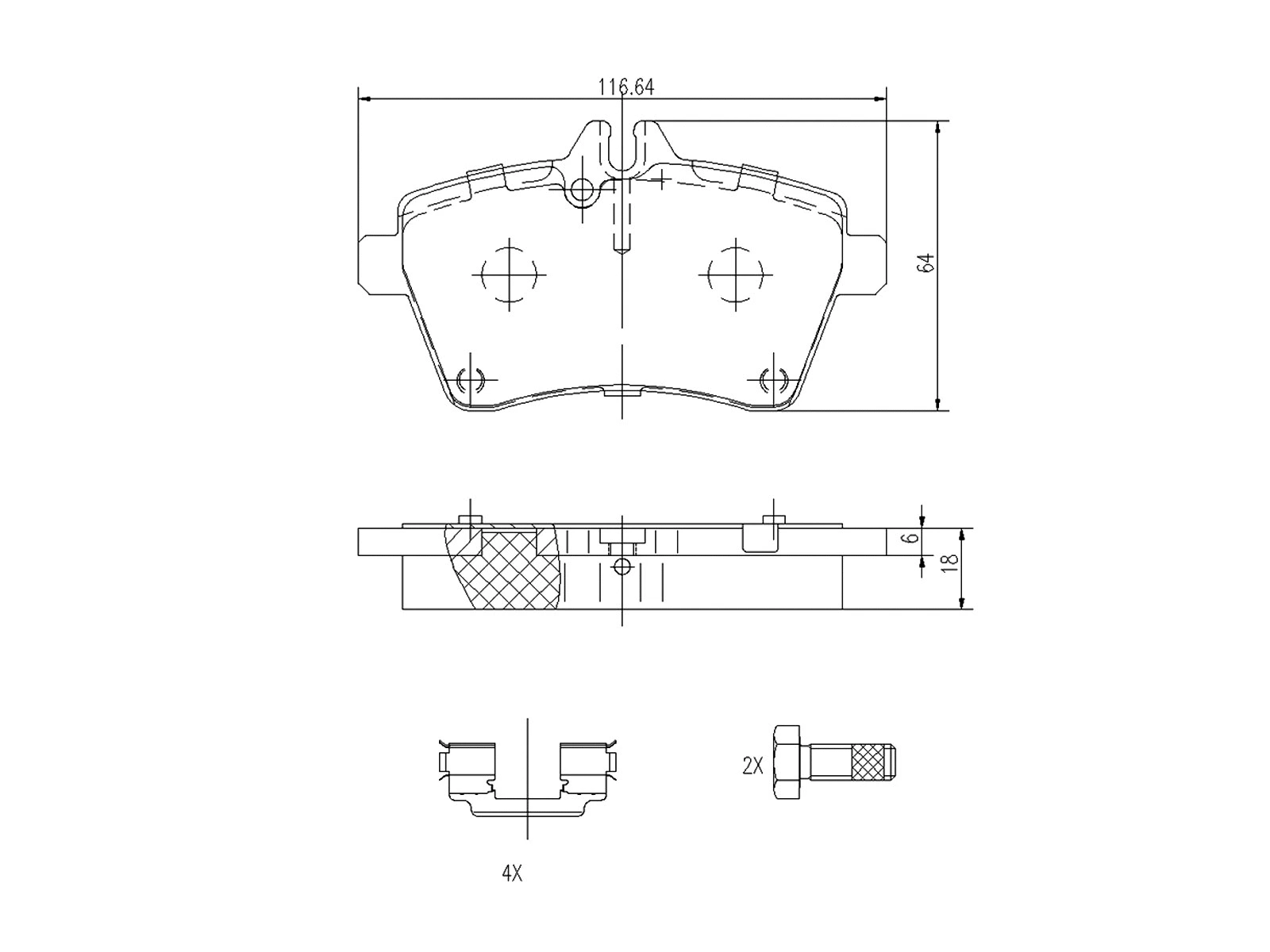 Kit de plaquettes de frein, frein à disque A.Z. Meisterteile AZMT-44-022-1209