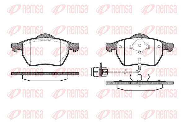 Kit de plaquettes de frein, frein à disque REMSA 0390.02