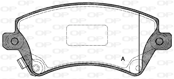 Kit de plaquettes de frein, frein à disque OPEN PARTS BPA0822.12