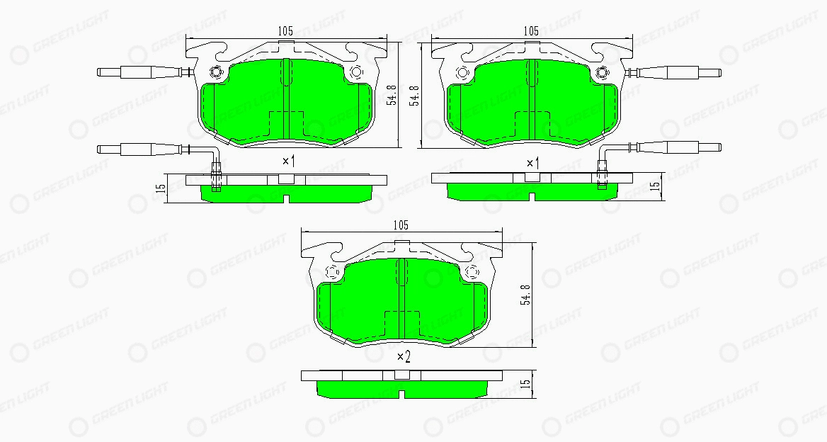 Kit de plaquettes de frein, frein à disque Automotive Adriado GLBP0280
