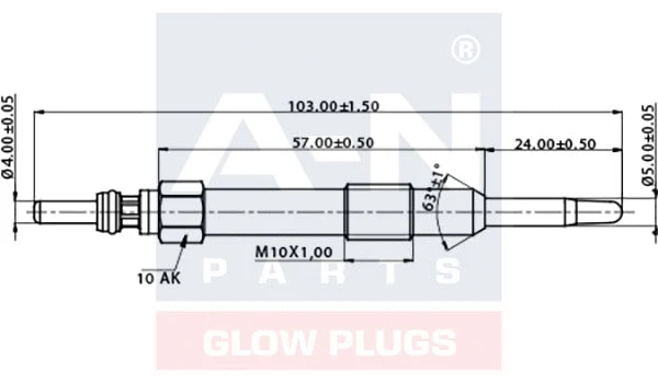 Bougie de préchauffage A-N PARTS A-N103436