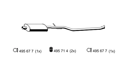 Silencieux central ERNST 500289