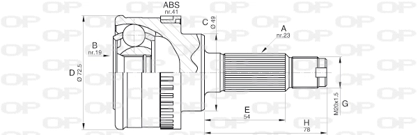 Jeu de joints, arbre de transmission OPEN PARTS CVJ5570.10