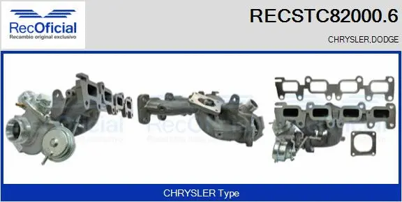 Turbocompresseur, suralimentation RECOFICIAL RECSTC82000.6
